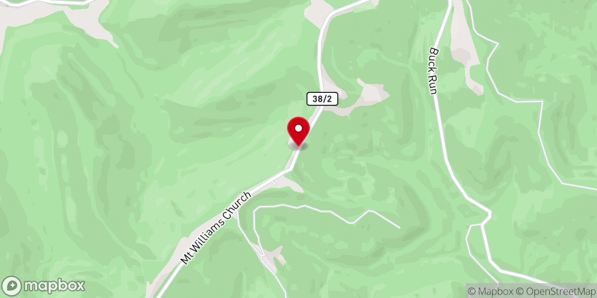 Map showing location of Mount Williams Church
