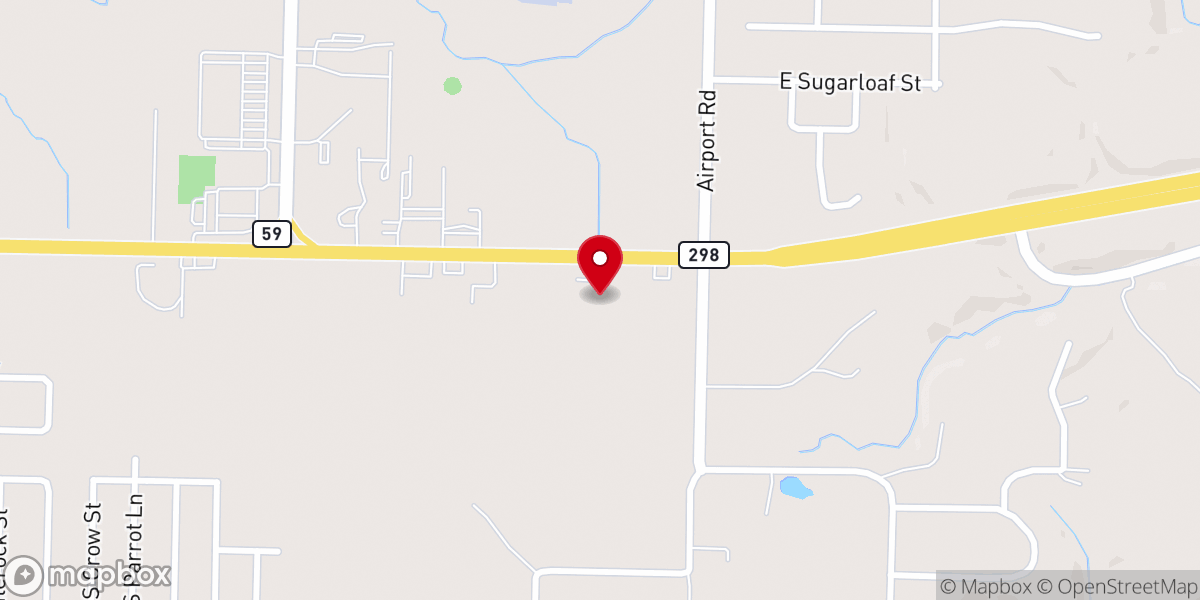 Map showing location of Hope Fellowship Baptist Church