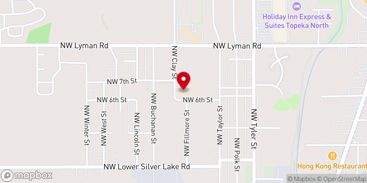Map showing location of Capital City Church Topeka
