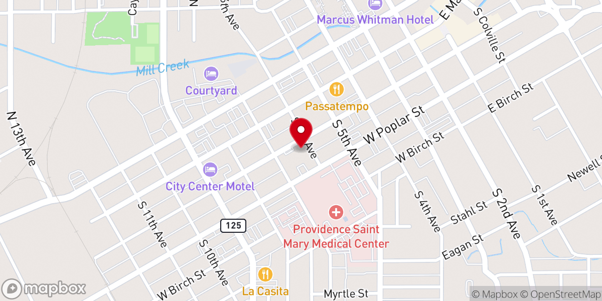 Map showing location of St Patrick Catholic Church
