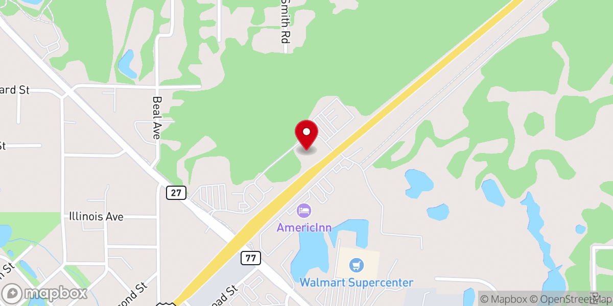 Map showing location of The Well Community Church