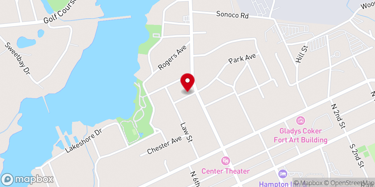 Map showing location of United Methodist Church District Office
