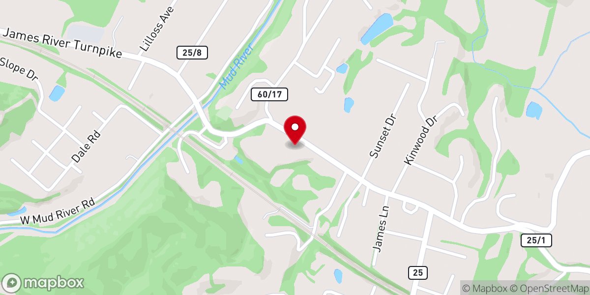 Map showing location of Union Baptist Church