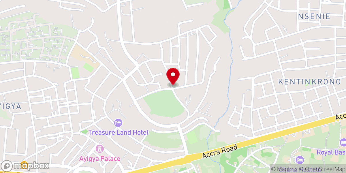 Map showing location of ICGC Eagles Temple