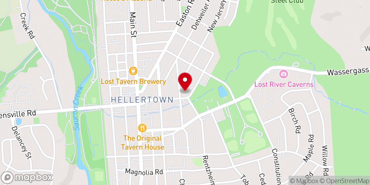 Map showing location of Saint George's Episcopal Church