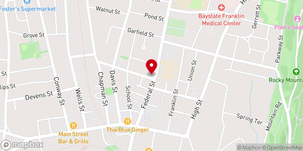 Map showing location of First Church of Christ, Scientist