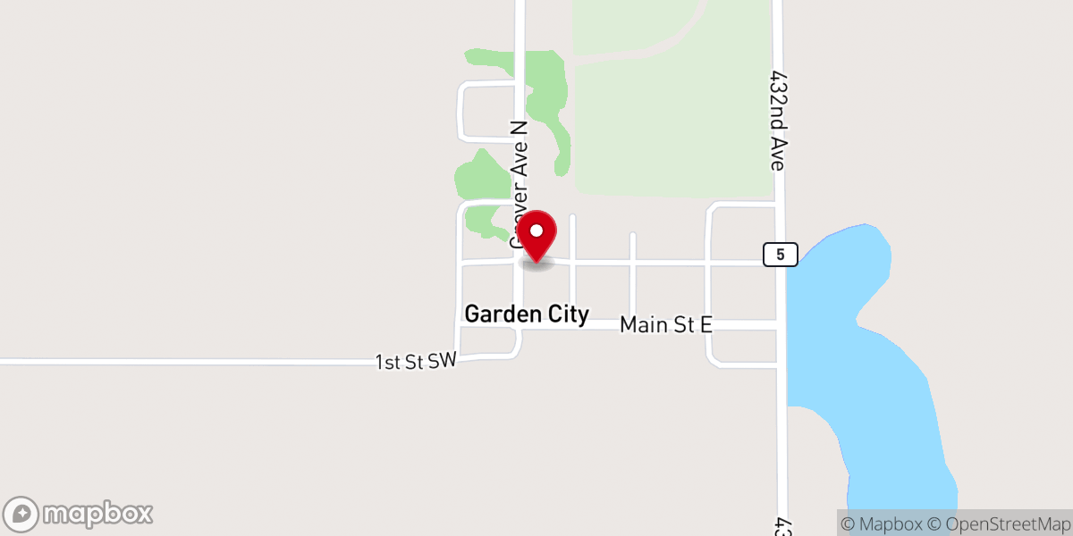 Map showing location of Garden City United Methodist Church