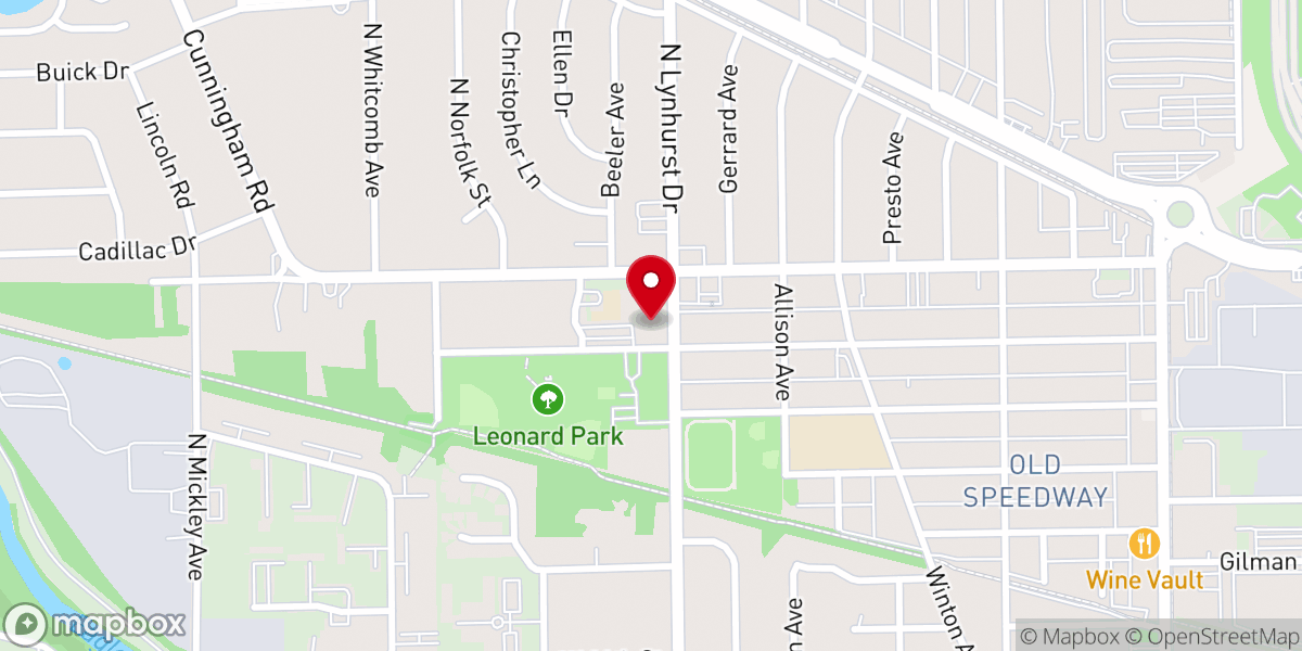 Map showing location of St Christopher Catholic Church