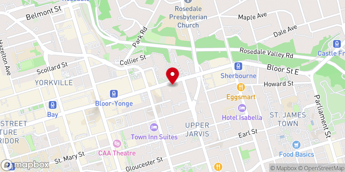 Map showing location of St. Paul's Bloor Street