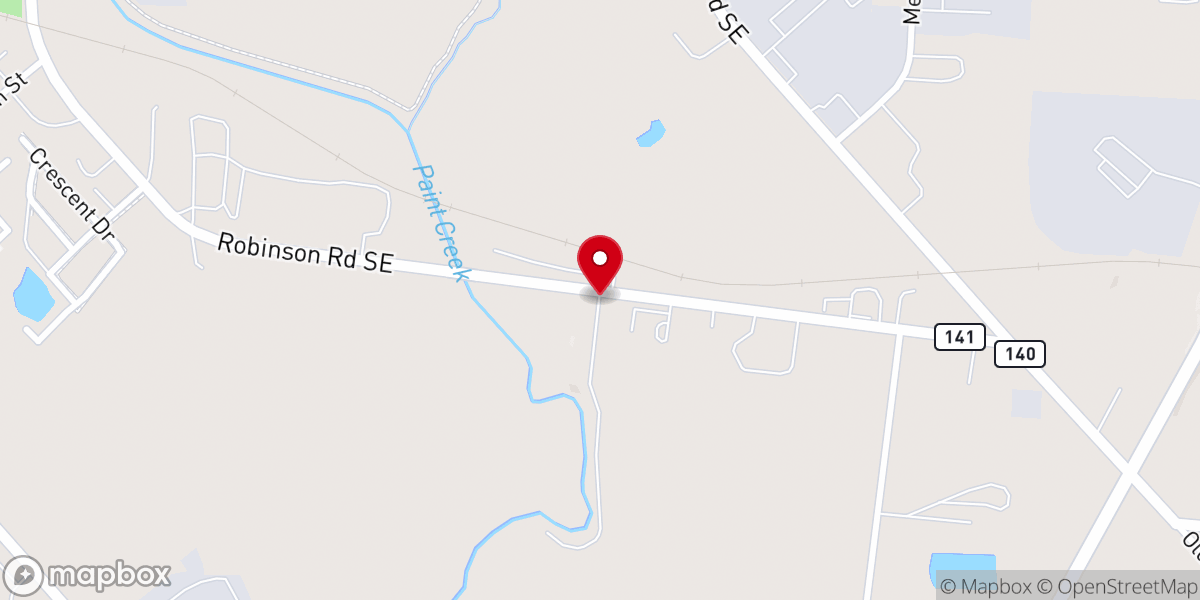 Map showing location of Parrish Towing & Transport