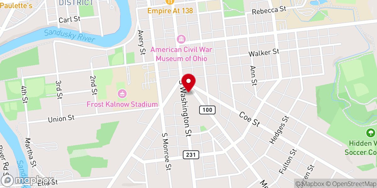 Map showing location of St. Joseph Catholic Church