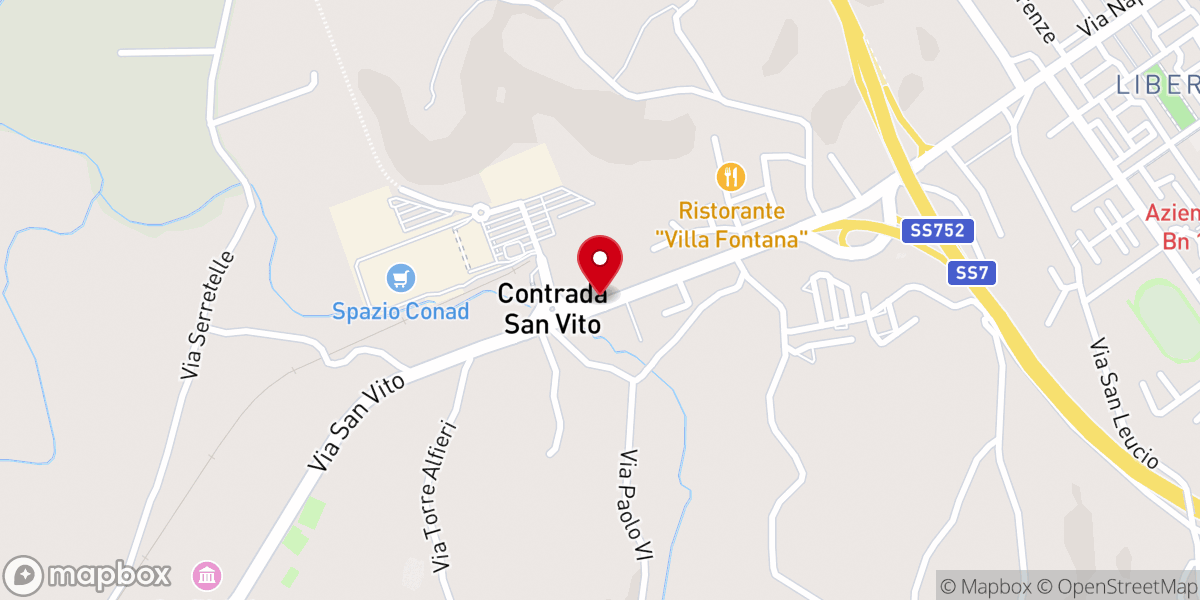 Map showing location of San Vito Rudere chiesetta