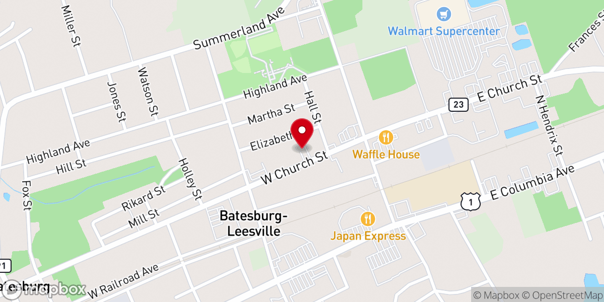 Map showing location of BatesburgLeesville Magistrates office
