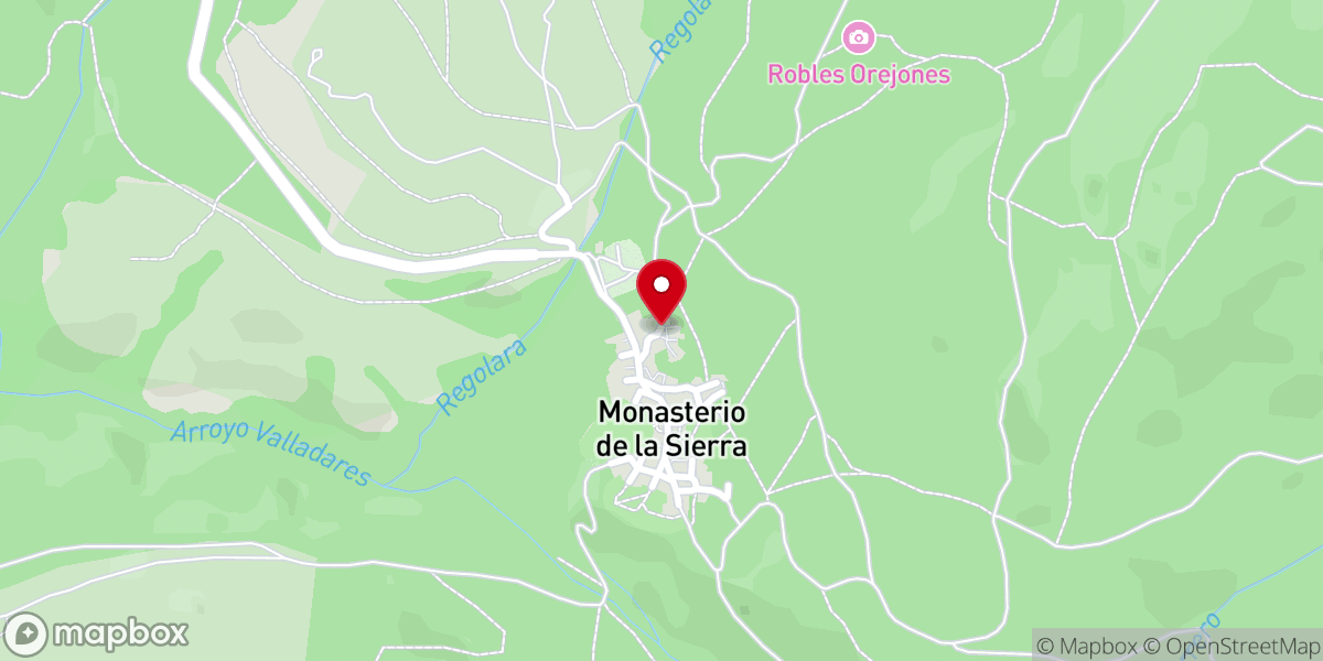 Map showing location of Monasterio de la Sierra