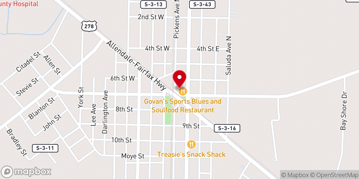 Map showing location of Mt Carmel Holiness Church