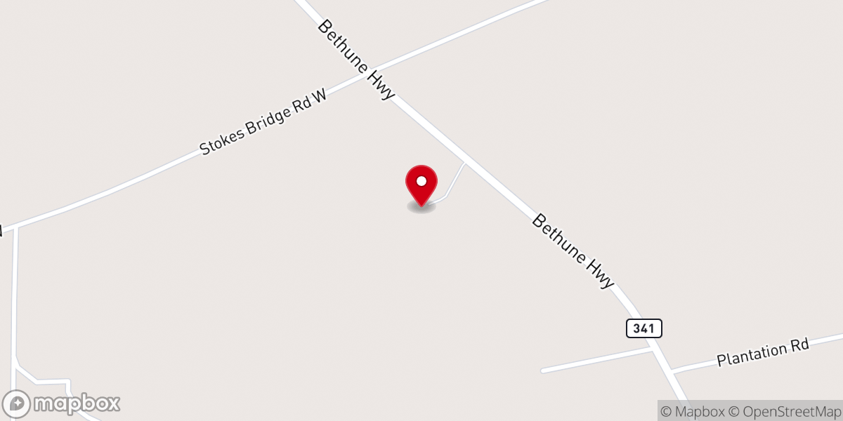 Map showing location of Little Zion Baptist Church