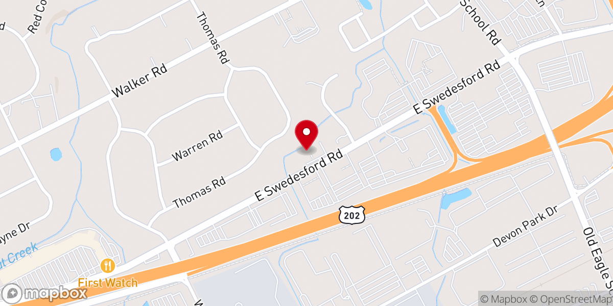 Map showing location of Harvest Bible Chapel, Philadelphia