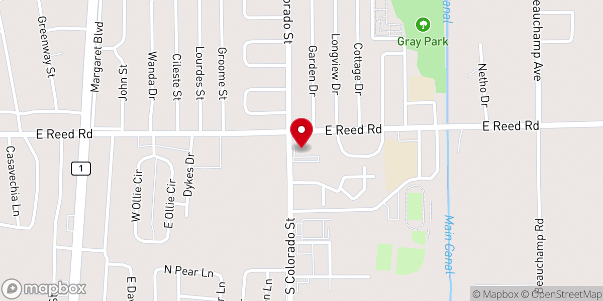 Map showing location of Cornerstone Baptist Church