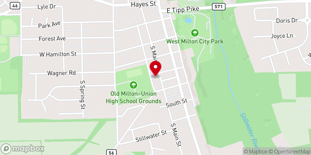 Map showing location of Hoffman Global Methodist Church