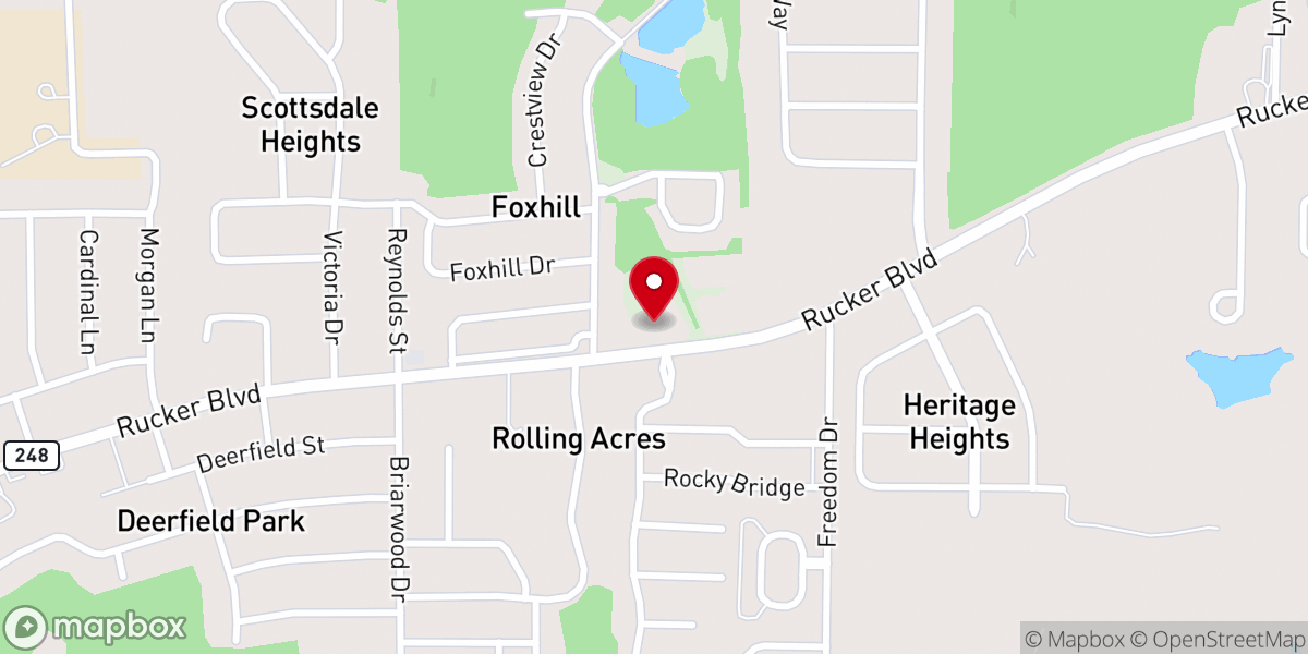 Map showing location of Mt Zion Missionary Baptist Church