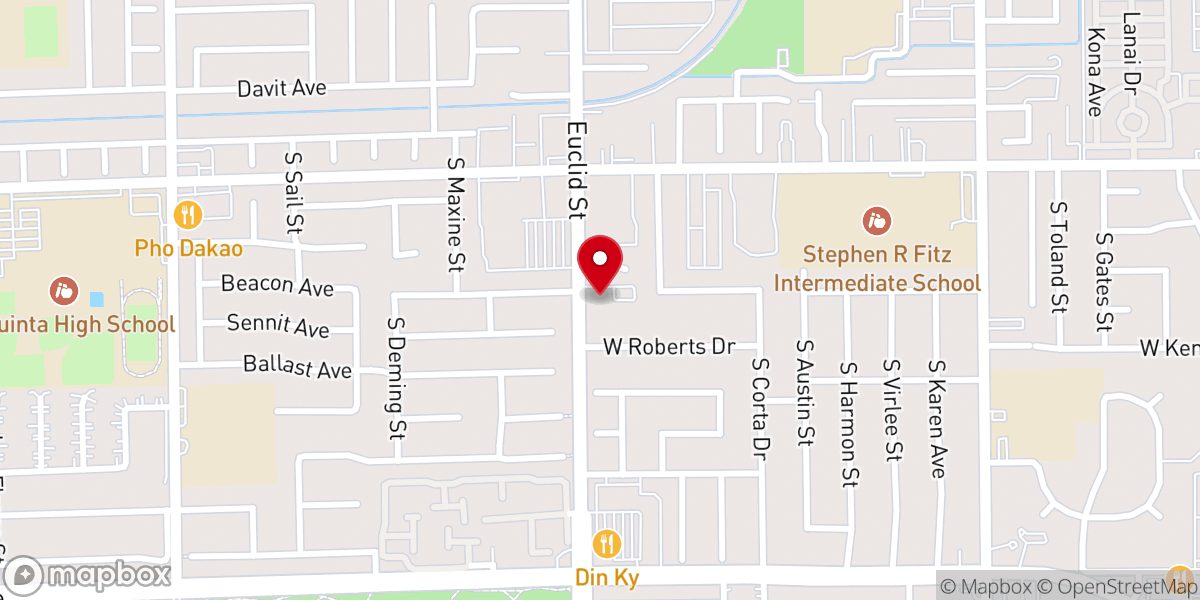 Map showing location of Bethel Baptist Church