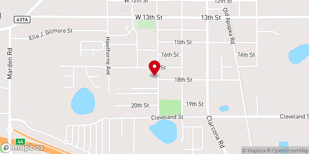 Map showing location of First Haitian Church Of The Nazarene Of Apopka