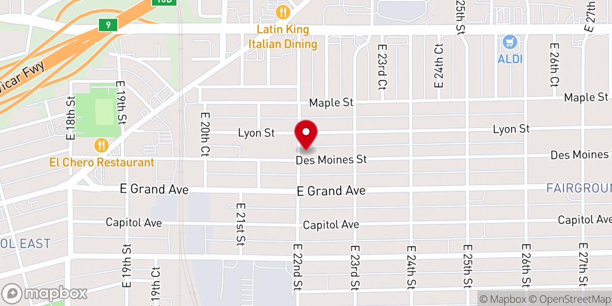 Map showing location of Galilee Baptist Church