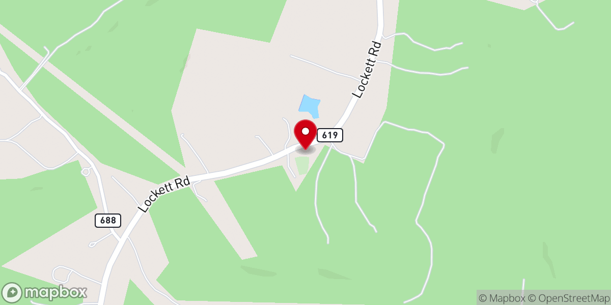 Map showing location of High Bridge Baptist Church
