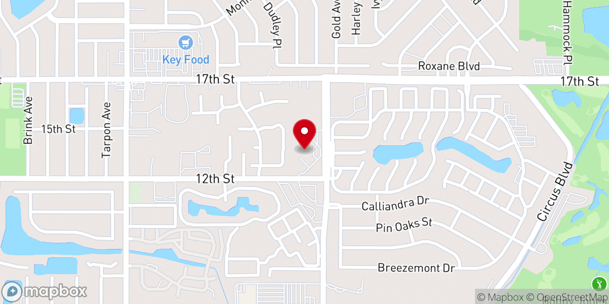 Map showing location of Faith Presbyterian Church