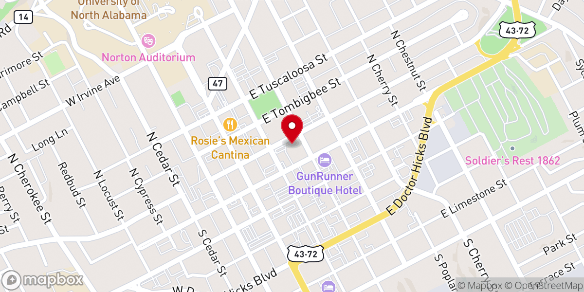 Map showing location of Enterprise Street Presbyterian Church (historical)