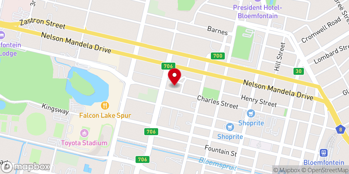 Map showing location of Trinity Methodist Church