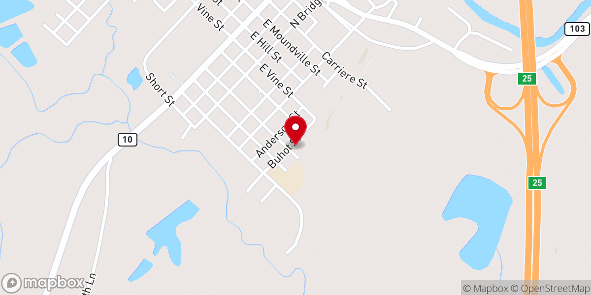 Map showing location of Shiloh Baptist Church