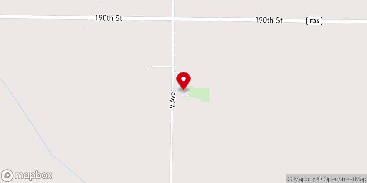 Map showing location of St John's Lutheran Church