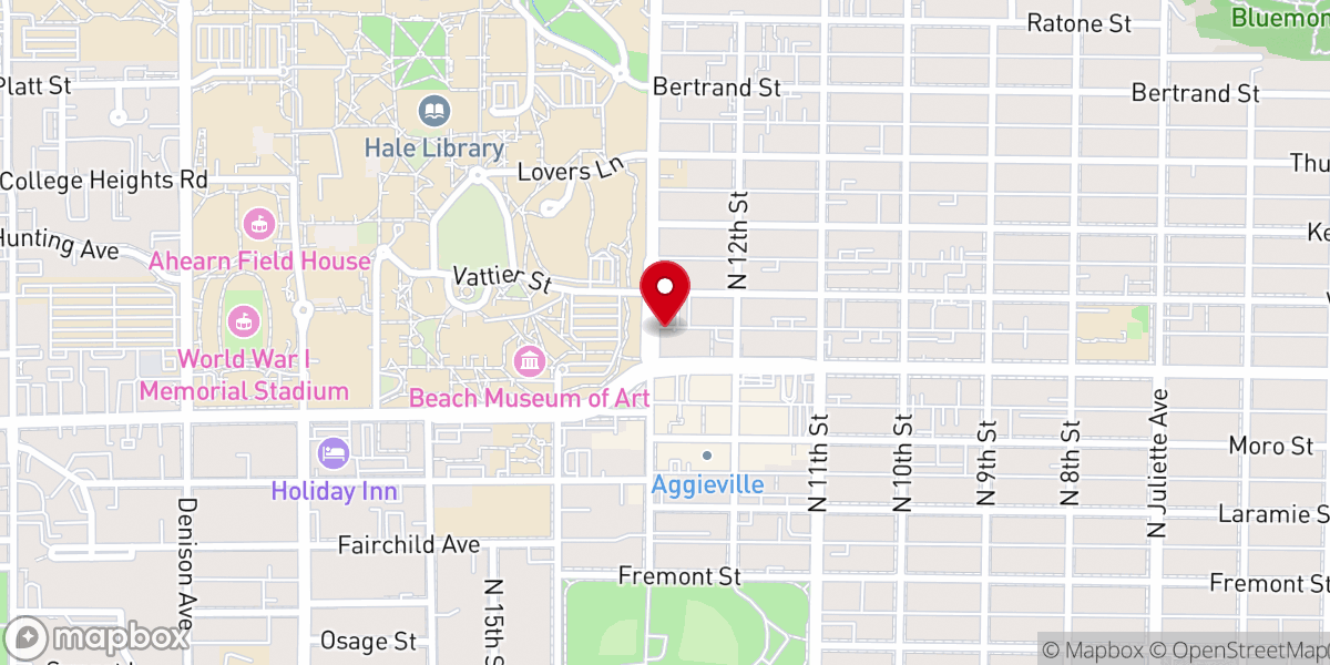 Map showing location of Bluemont Church