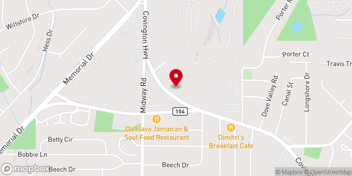 Map showing location of Bethel Fellowship Church