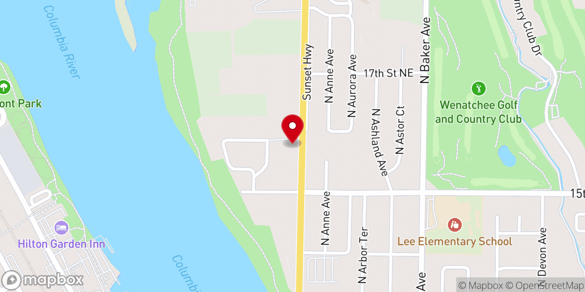 Map showing location of Cascade Unitarian Universalist Fellowship