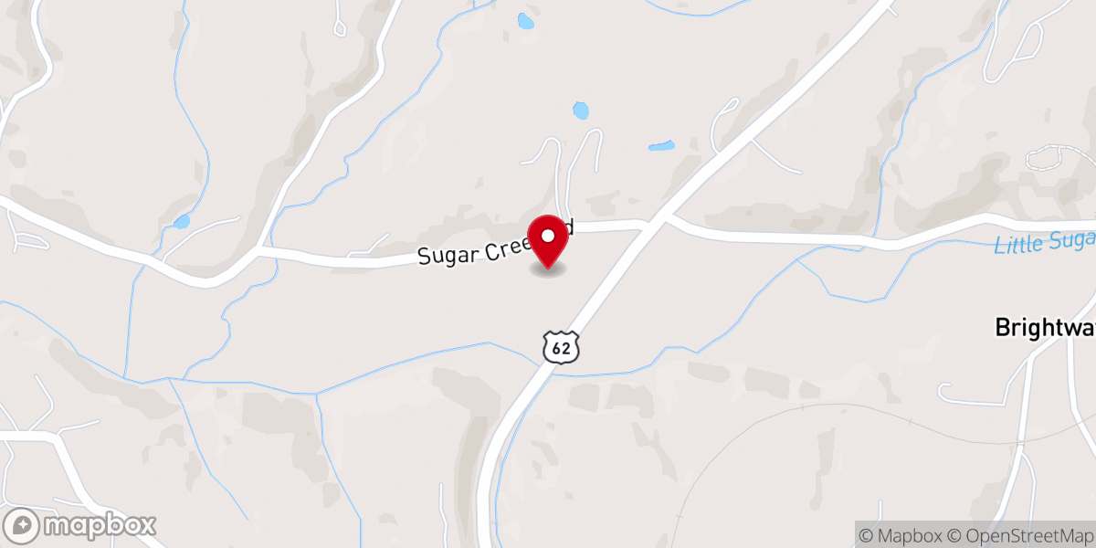 Map showing location of Brightwater Memorial United Methodist Church