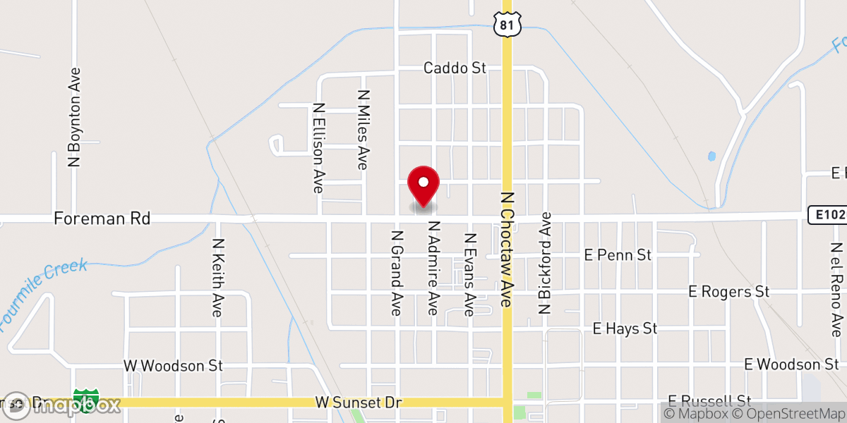 Map showing location of Mount Moriah Baptist Church