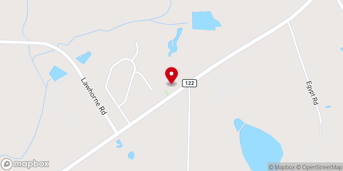 Map showing location of Patten Holiness Church