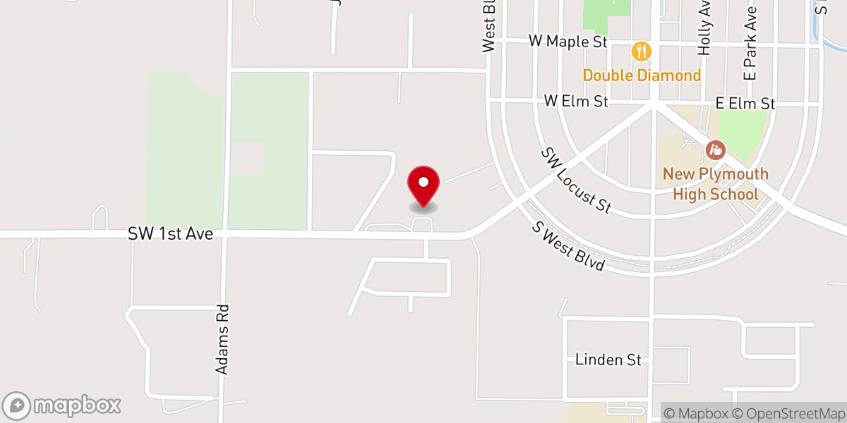 Map showing location of Church of God in Christ, Mennonite