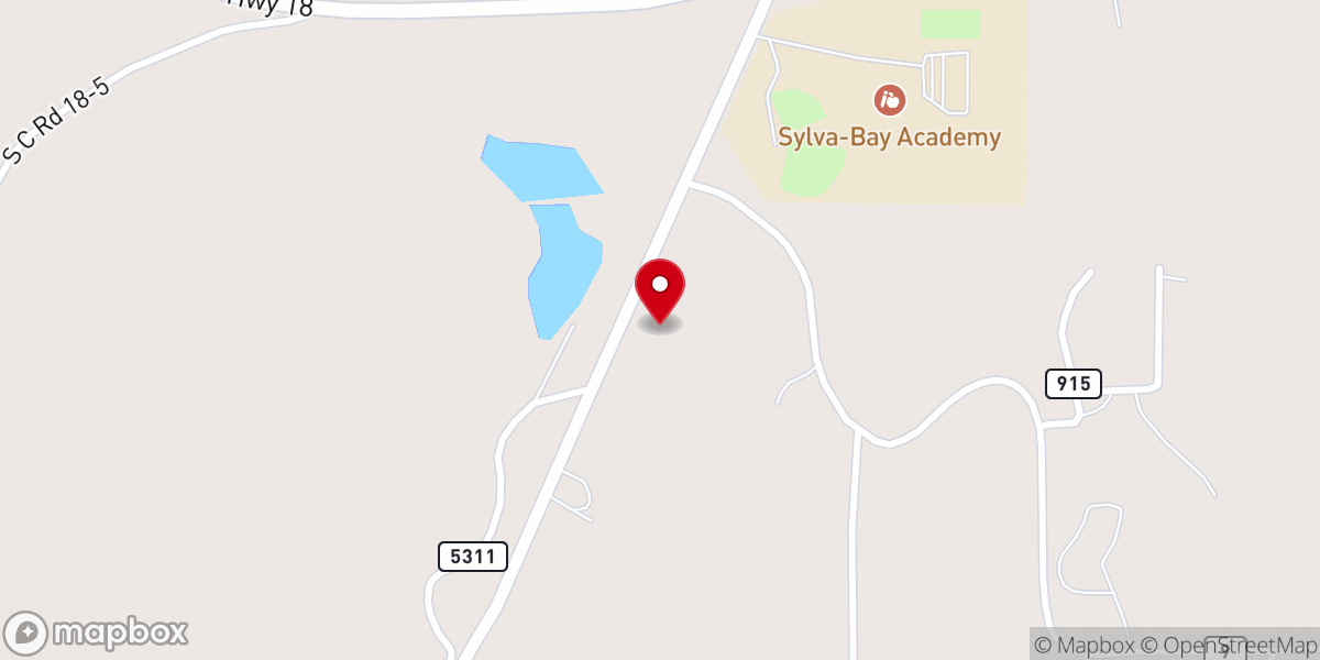Map showing location of Bay Springs Assembly of God