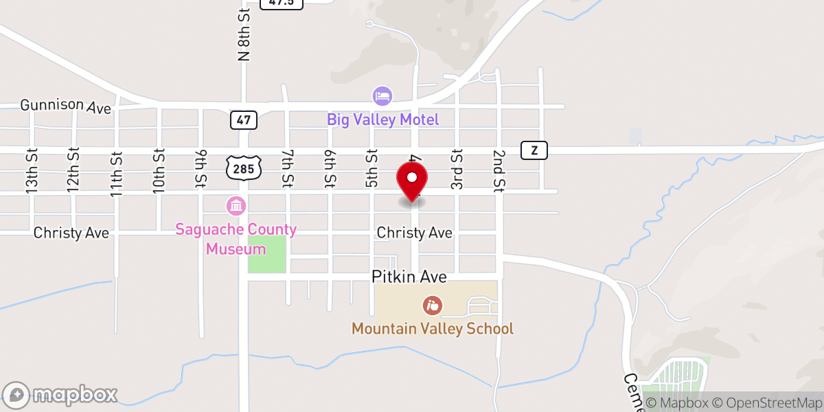 Map showing location of Abiding in Him Fellowship