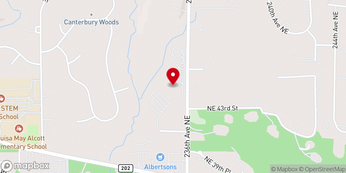 Map showing location of Timberlake Church