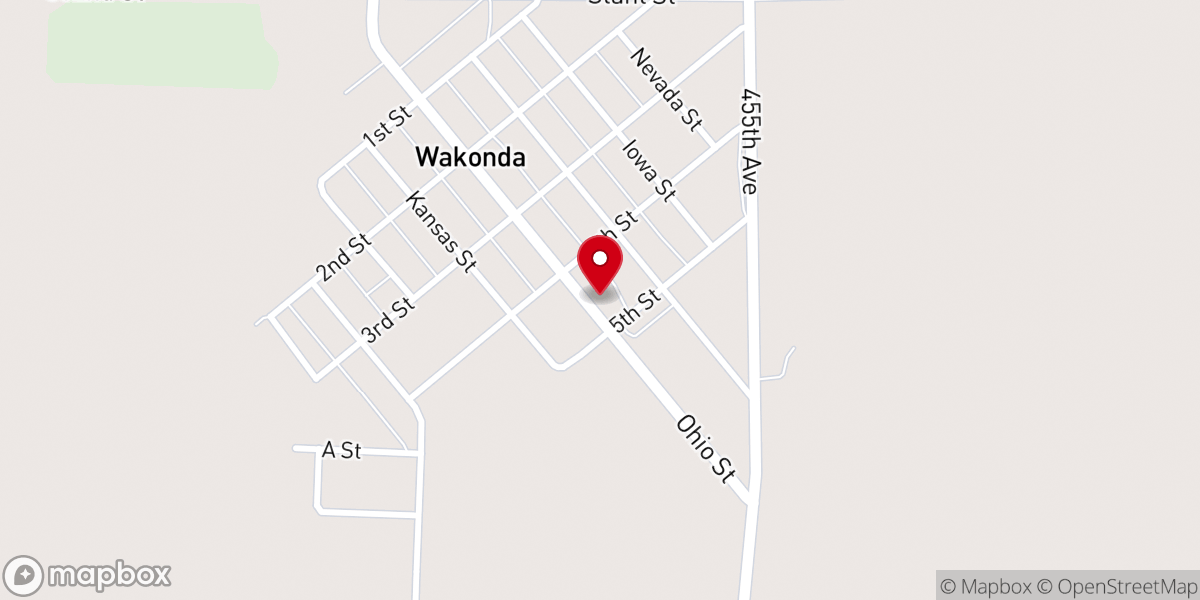 Map showing location of First Lutheran Church