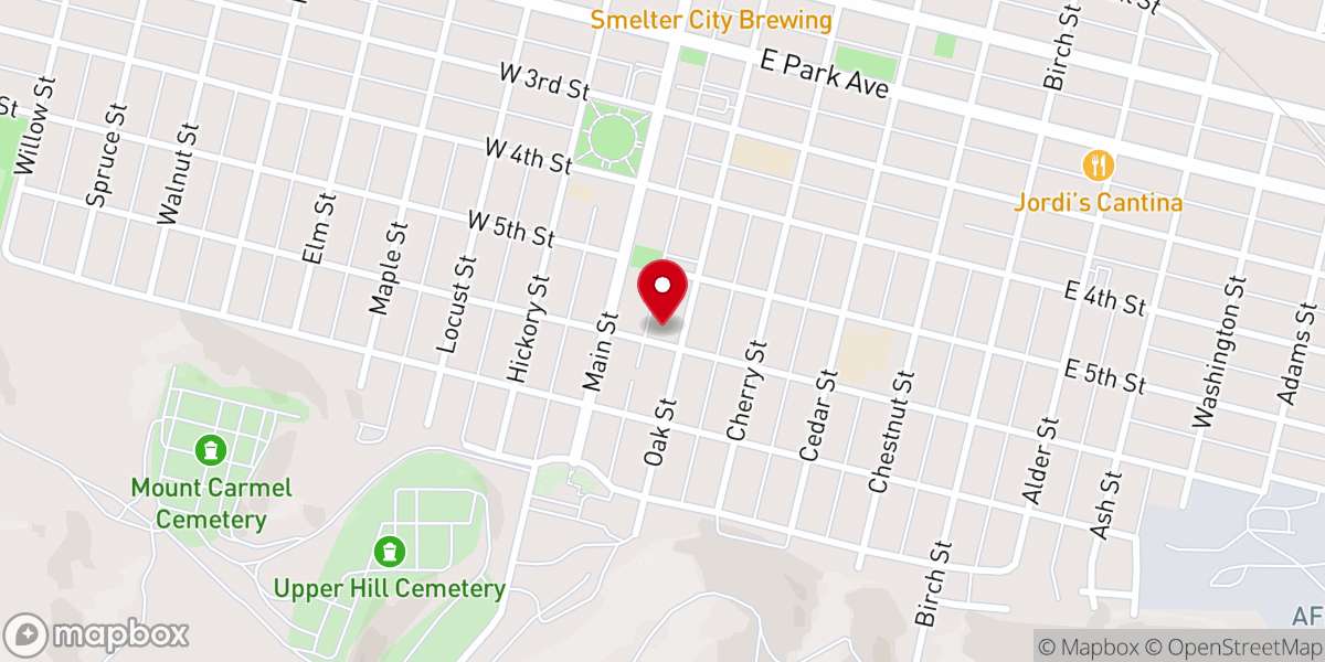 Map showing location of Roots Church