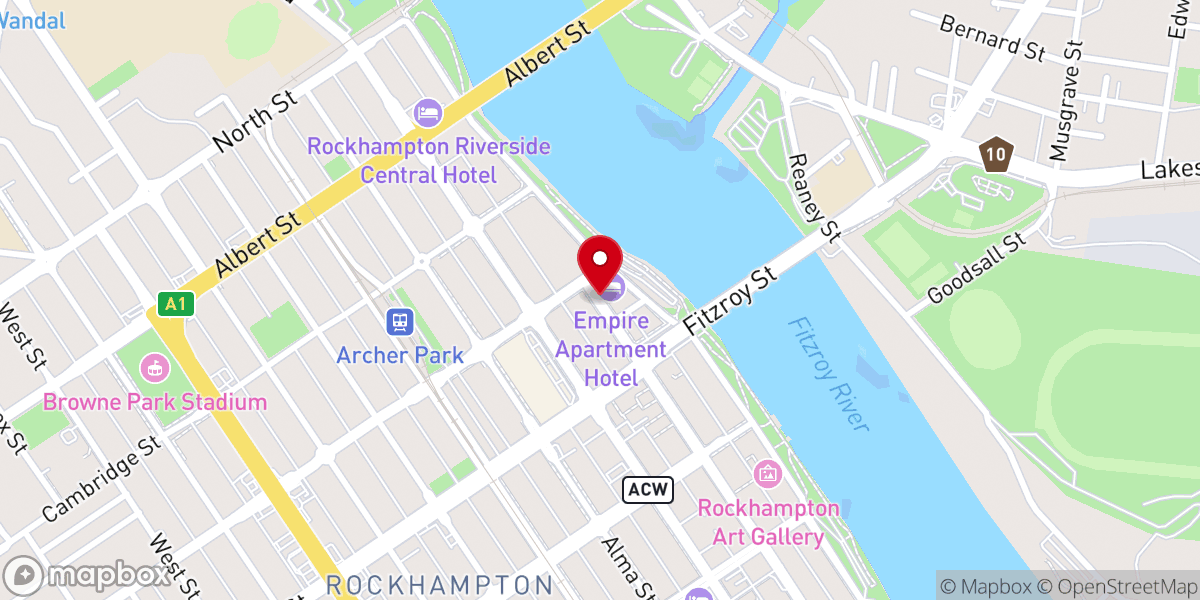 Map showing location of Calvary Christian Church Rockhampton