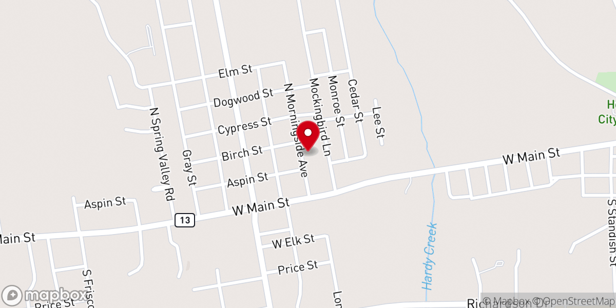 Map showing location of St. Jude Catholic Church