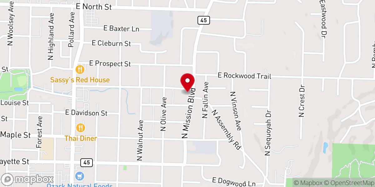 Map showing location of Church of God in Christ