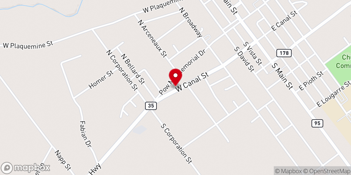 Map showing location of Crawfish Point