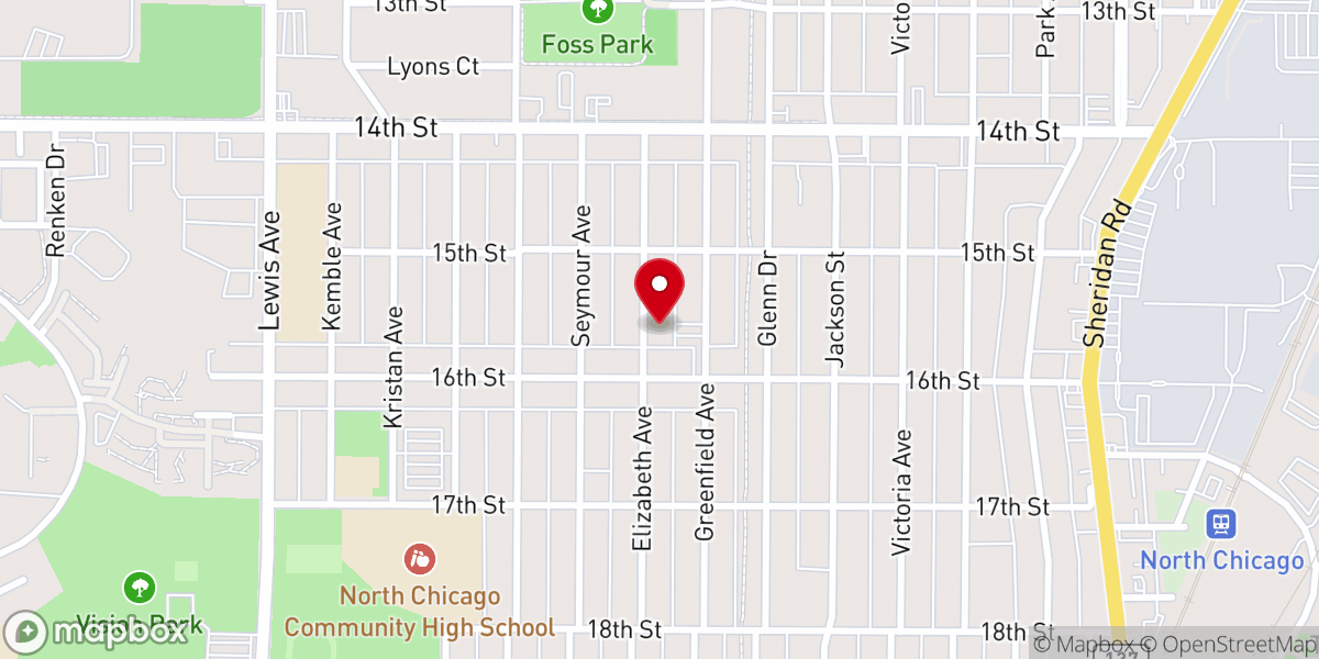 Map showing location of First Corinthian Missionary Baptist Church